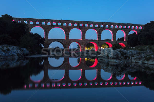 Noc miasta krajobraz świat most niebieski Zdjęcia stock © benkrut