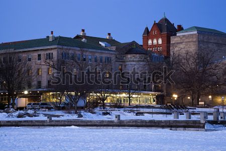 橋 住宅 市 教会 青 旅行 ストックフォト © benkrut