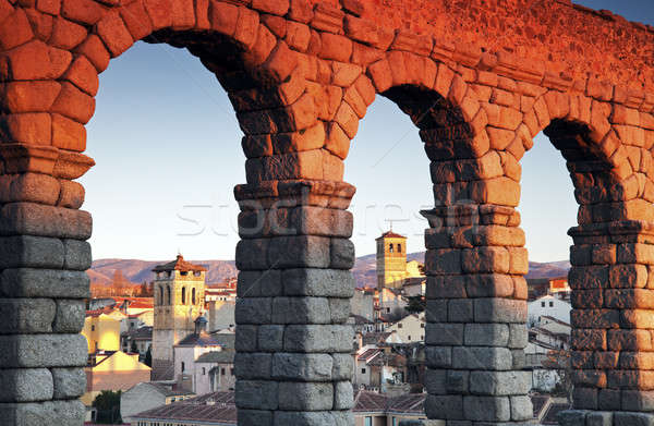Aqueduct in Segovia Stock photo © benkrut