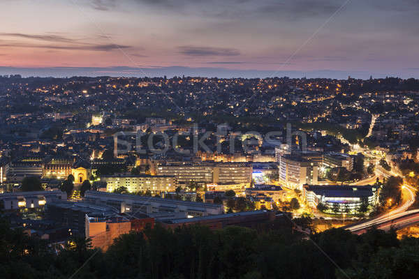 Panorama of Rouen at sunset Stock photo © benkrut