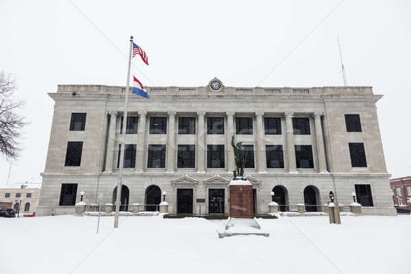 Gerichtsgebäude Stadt weiß kalten USA Stock foto © benkrut