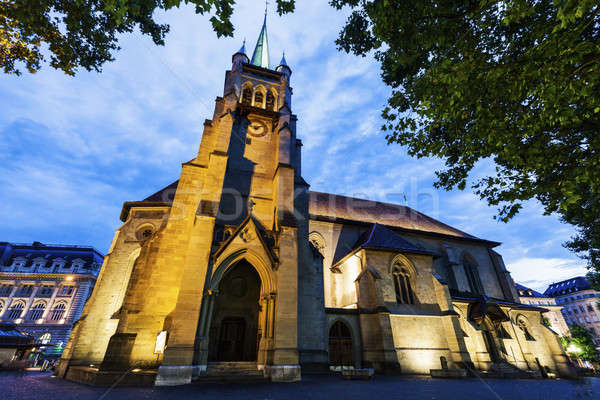 Foto stock: Igreja · cidade · azul · viajar · europa · cityscape