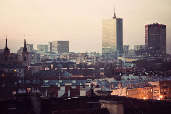 Warsaw skyline Stock photo © benkrut