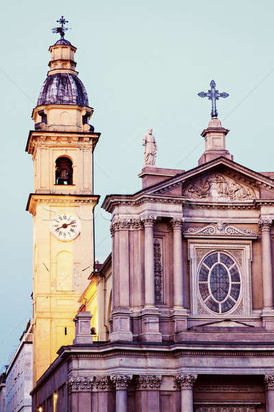 Torino chiesa blu urbana skyline Foto d'archivio © benkrut