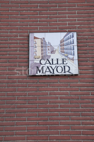 Calle Mayor sign Stock photo © benkrut