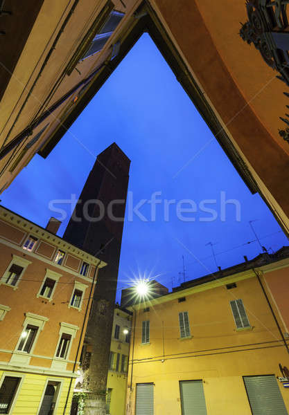 Tower Prendiparte or Coronata in Bologna Stock photo © benkrut