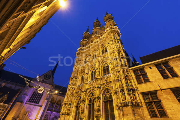 Leuven City Hall on Grote Markt Stock photo © benkrut