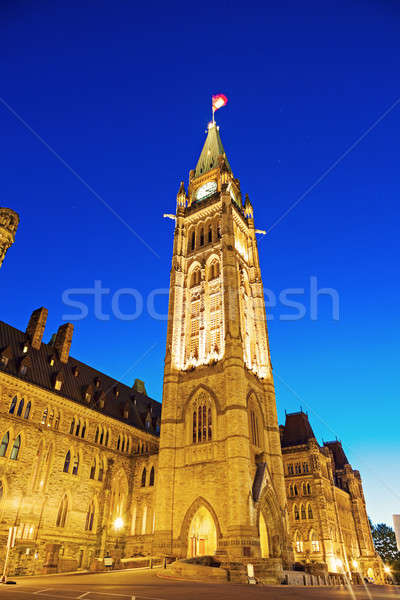 Paix tour Ottawa ontario Canada parlement Photo stock © benkrut