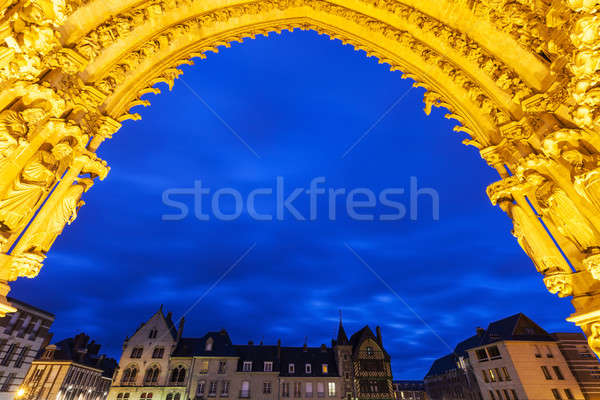 Place Notre Dame seen from Cathedral of Our Lady of Amiens   Stock photo © benkrut