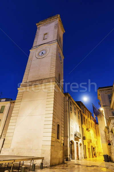 Clock Tower on Place de l'Horloge in Nimes Stock photo © benkrut
