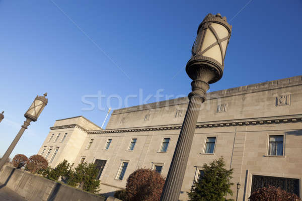 Foto stock: Arquitectura · antigua · Nueva · Jersey · cielo · caída · EUA · centro · de · la · ciudad