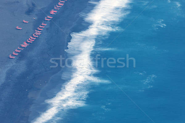 Aerial view of beach in Positano Stock photo © benkrut