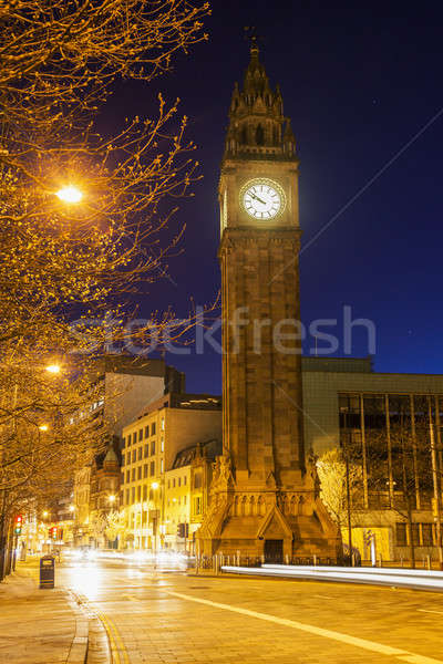 Clock Belfast settentrionale Irlanda Regno Unito blu Foto d'archivio © benkrut