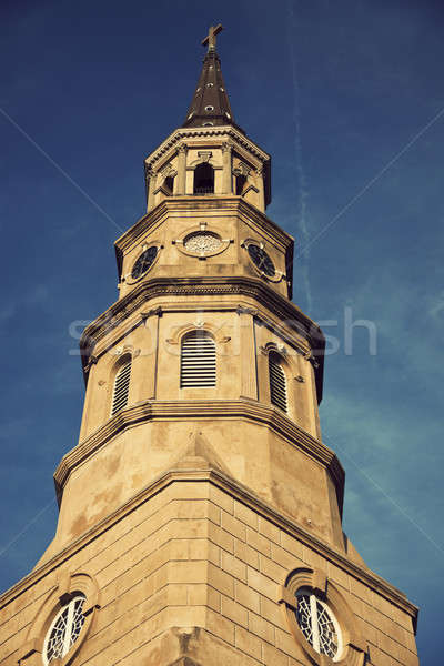 Kirche Innenstadt South Carolina Gebäude Reise Architektur Stock foto © benkrut