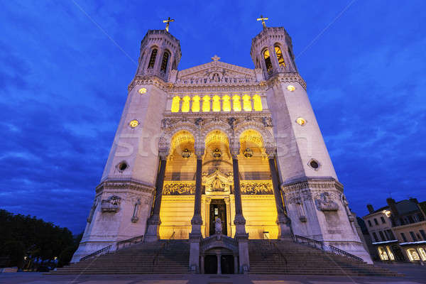 Basilica of Notre-Dame de Fourviere in Lyon Stock photo © benkrut