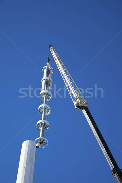 Assembling cell tower with stealth antennas Stock photo © benkrut