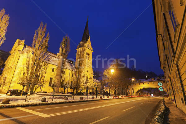 House over Karlov road and St. James's Parish Church  Stock photo © benkrut