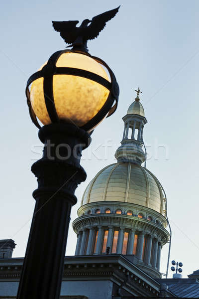 Nueva Jersey edificio azul lámpara arquitectura Foto stock © benkrut