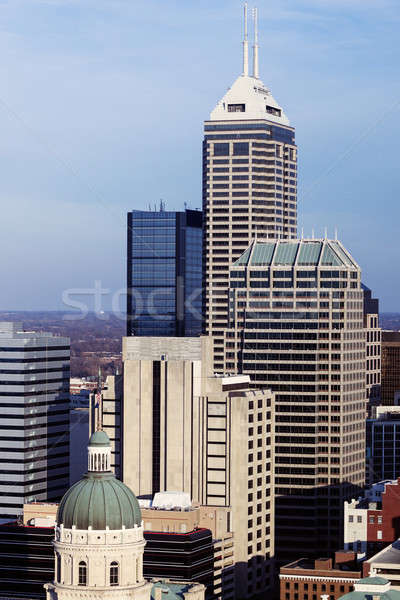 Indiana - skyline of the city with State Capitol Builidng Stock photo © benkrut