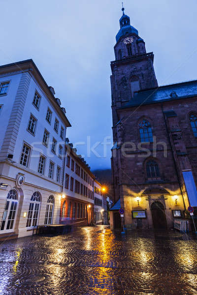 Church of the Holy Spirit on Marktplatz in Heidelberg Stock photo © benkrut