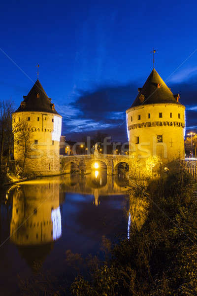 Broel Towers Bridge in Kortrijk Stock photo © benkrut