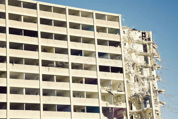 Demolición edificio Chicago Foto stock © benkrut