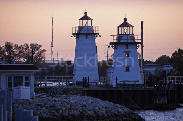 Two lighthouses in Green Bay Stock photo © benkrut
