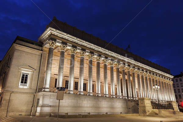Gerichtsgebäude Lyon Himmel Gebäude blau Skyline Stock foto © benkrut