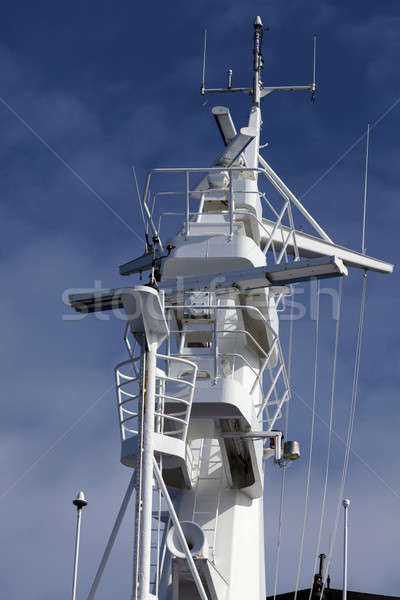 Navio de cruzeiro navegação equipamento topo navio mar Foto stock © benkrut