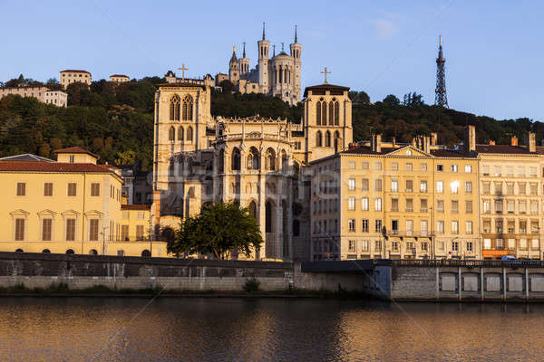 Basilica Lione cattedrale mattina costruzione skyline Foto d'archivio © benkrut