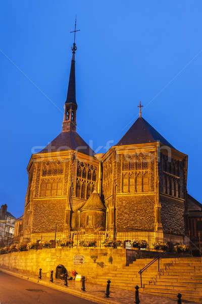 Igreja normandia França cidade azul viajar Foto stock © benkrut