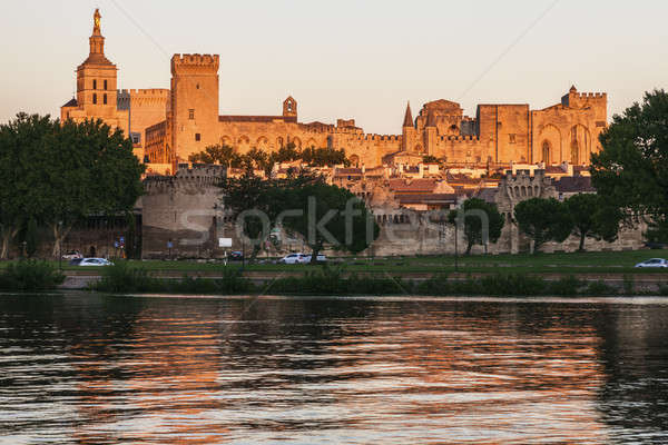 Foto stock: Catedral · puesta · de · sol · cielo · pared · iglesia · urbanas