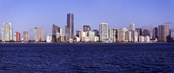 Stock foto: Panorama · Miami · Florida · Morgen · Zeit · Business
