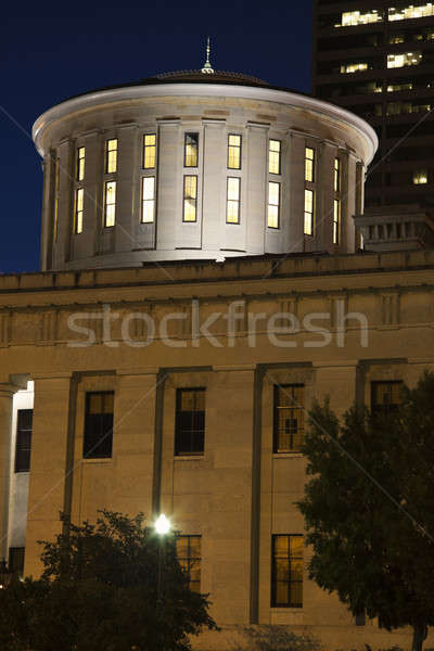 Ohio costruzione notte blu architettura Foto d'archivio © benkrut