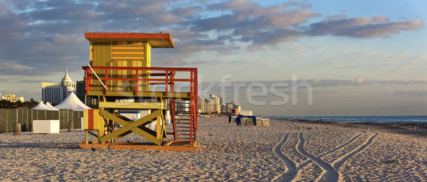 Miami strand art deco stijl leven bewaker Stockfoto © benkrut