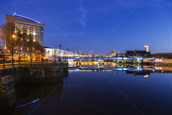 Belfast architecture along River Lagan Stock photo © benkrut