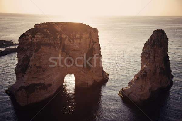 Gołębi skał centrum wygaśnięcia charakter morza Zdjęcia stock © benkrut