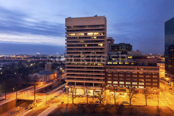 Architecture of St. Louis at sunrise  Stock photo © benkrut