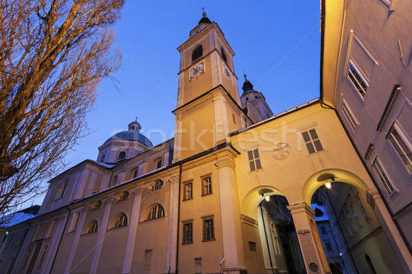 Saint Nicholas Cathedral in Ljubljana  Stock photo © benkrut