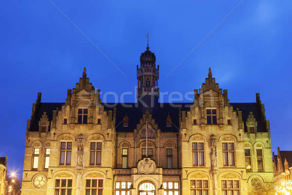 Grote Markt architecture in Ypres Stock photo © benkrut