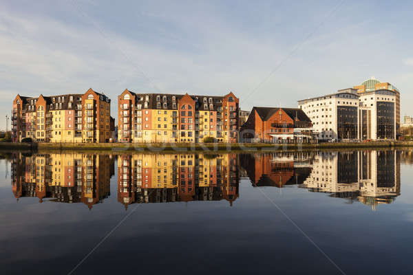 Stock photo: Belfast architecture along River Lagan