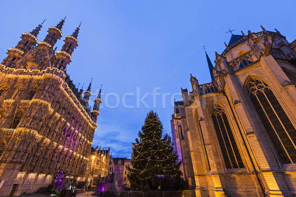 Leuven City Hall on Grote Markt Stock photo © benkrut