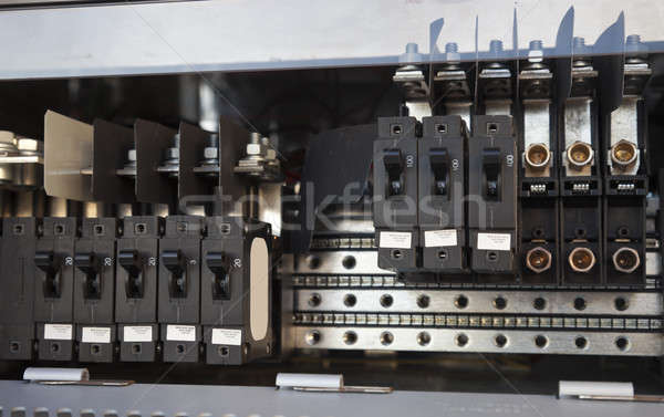 Erőmű sejt helyszín kábel növény elektromosság Stock fotó © benkrut