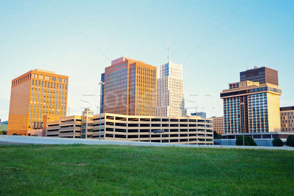 Stockfoto: Ohio · laat · namiddag · stad · reizen · skyline
