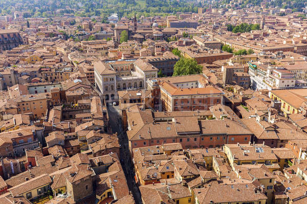 Architecture of Bologna - aerial photo Stock photo © benkrut
