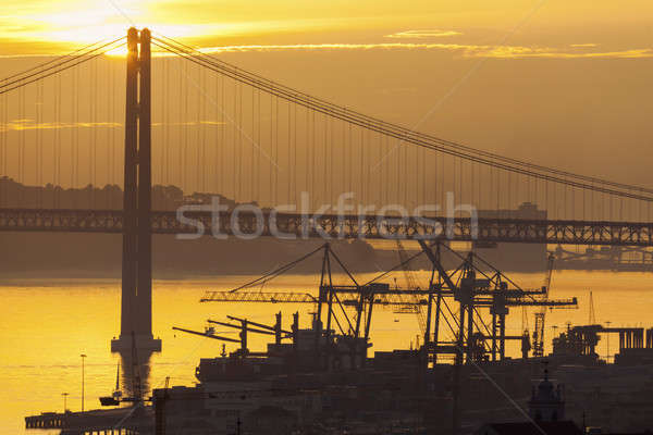 Stock photo: 25th of April Bridge in Lisbon 