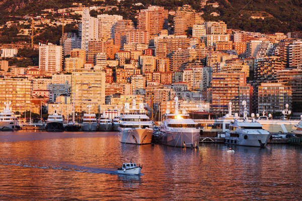 Port Hercule in Monaco at sunrise Stock photo © benkrut