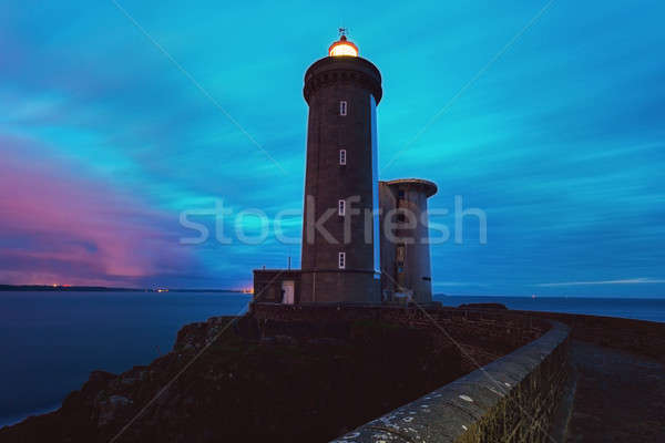 Faro costruzione mare Ocean viaggio notte Foto d'archivio © benkrut