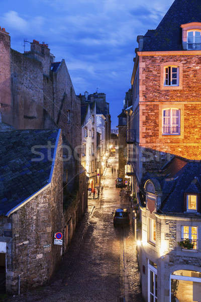 St-Malo - street in old town Stock photo © benkrut