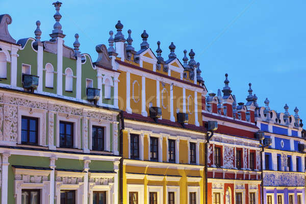 Colorful Great Market Square in Zamosc Stock photo © benkrut